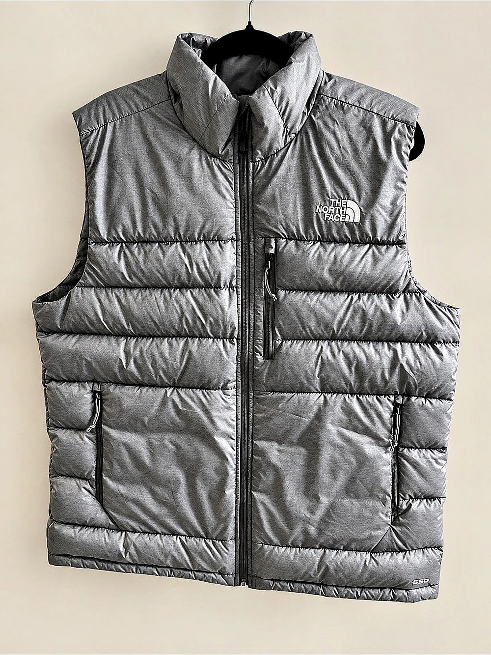 The North Face 550 Down Puffer Vest Men’s L Gray Gorpcore Outdoor
